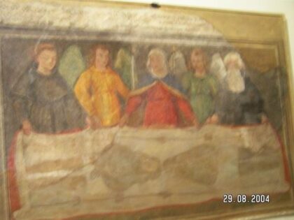 FRANCIA – BESSANS. Cappella di Sant’Antonio abate, con immagine della Sindone.