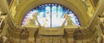 CHIERI (TO). Chiesa di Santa Maria della Scala (Duomo), Cappellla della Beata Vergine del Suffragio, con immagine sindonica.