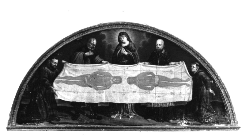 DEMONTE (CN). Chiesa della Confraternita di Santa Croce, con dipinto sindonico.