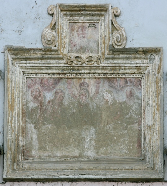 CARIGNANO (TO). Casa privata. Piazza Carlo Alberto, con affresco sindonico.