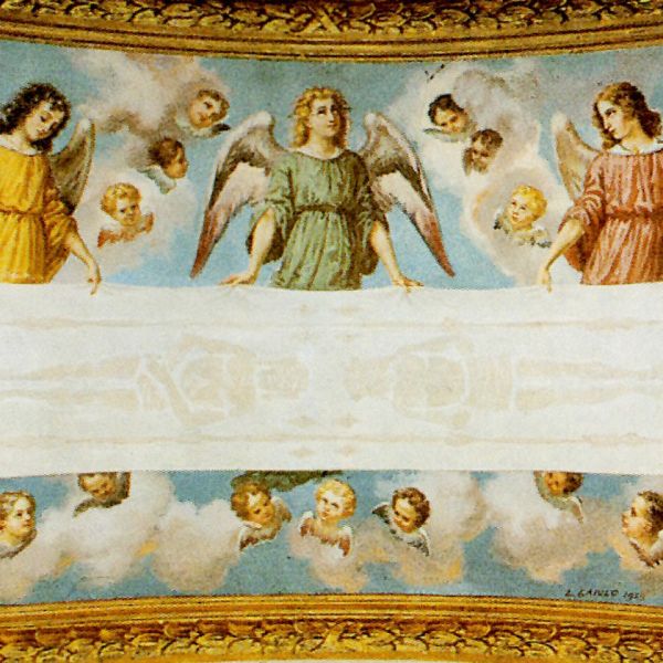 CHERASCO (Cn). Chiesa san Pietro, con immagine sindonica.