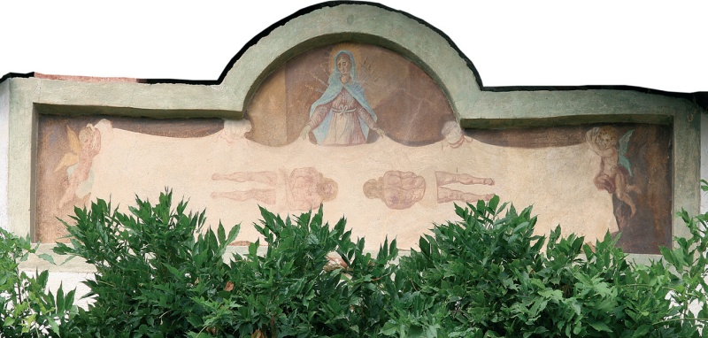 CUMIANA (TO ), fraz. Costa. Via S. Giovanni, 2, cascina con immagine sindonica.