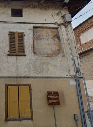 LOMBRIASCO (To). Immagine sindonica su edificio privato in via Ponte Cesare 22.