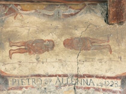 MARMORA (CN), fraz. Garnero. Casa privata, con immagine sindonica.