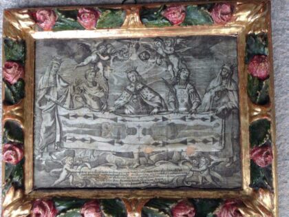 BARDONECCHIA (To), fraz. Melezet. Beato Amedeo di Savoia con Santi e la Sindone.