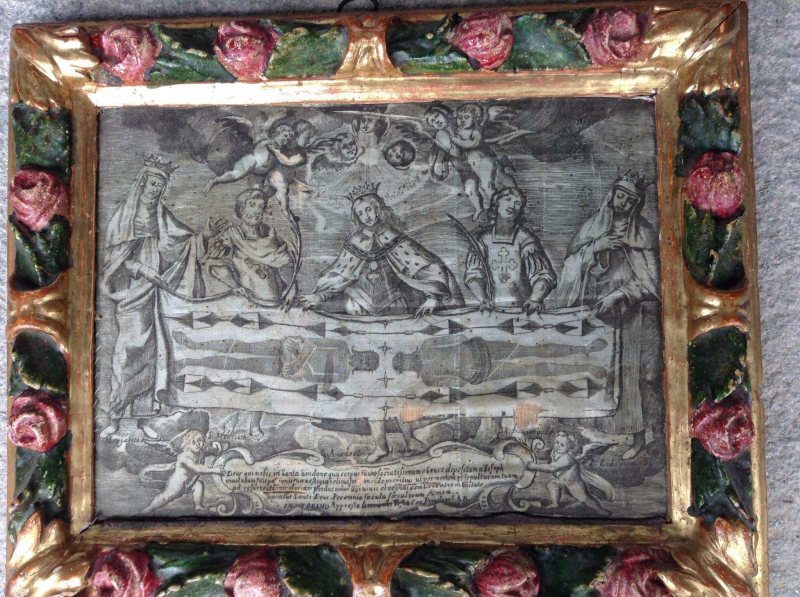 BARDONECCHIA (To), fraz. Melezet. Beato Amedeo di Savoia con Santi e la Sindone.