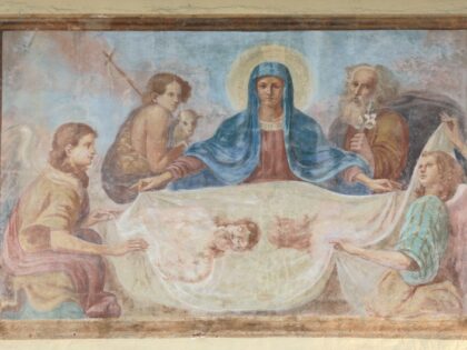 MURELLO (CN). Casa privata. Via IV novembre, con affresco sindonico.