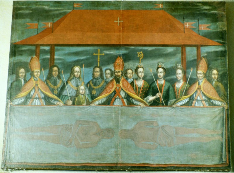 NOVALESA (To). La corte di Vittorio Amedeo II dinanzi al telo sindonico.