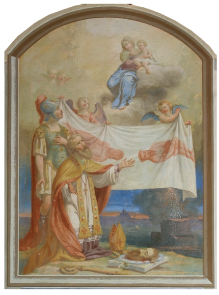 PAESANA (CN) fraz. Battagli. Cappella di S. Grato, con affresco sindonico.