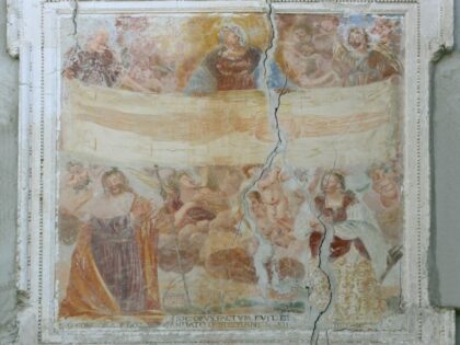 PAMPARATO (CN). Casa privata. Via Molino, con affresco sindonico.