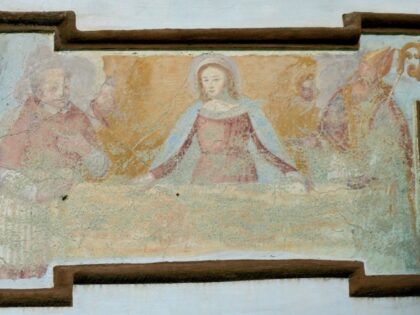 ROCCA CANAVESE (To), fraz. Remondato. Casa privata. Immagine sindonica all’esterno.