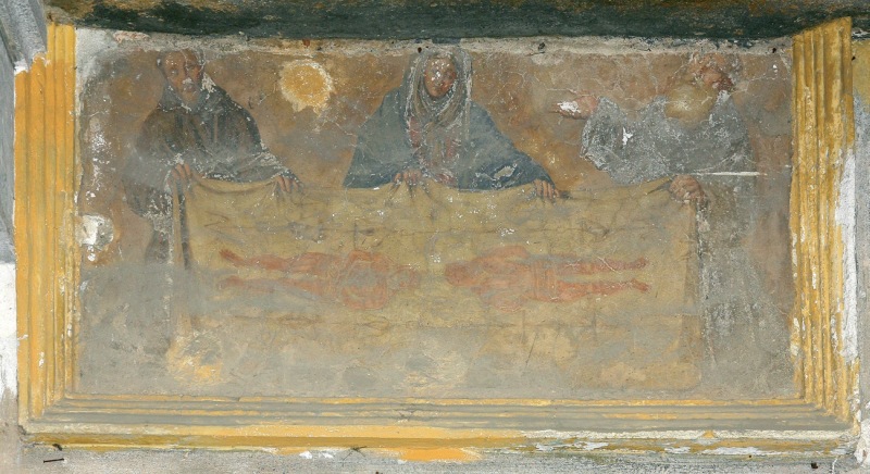 CARIGNANO (TO). Casa privata. Piazza San Giovanni, con affresco sindonico.