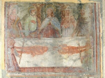 SPARONE (To). Casa privata. Vicolo Falletti. Immagine sindonica su casa privata.
