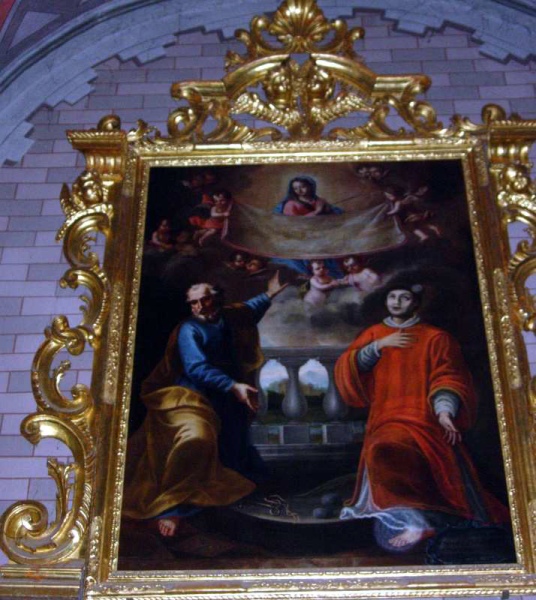 SUSA (To). Cattedrale di San Giusto. L’Addolorata e i Ss. Pietro e Stefano.