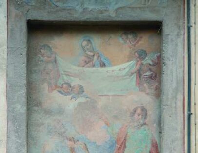 SUSA (To), fraz. San Giuliano. Madonna con i Ss. Pietro e Andrea.